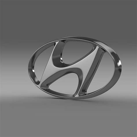 Hyundai Logo 3d Model Max Obj 3ds Fbx C4d Lwo Lw Lws