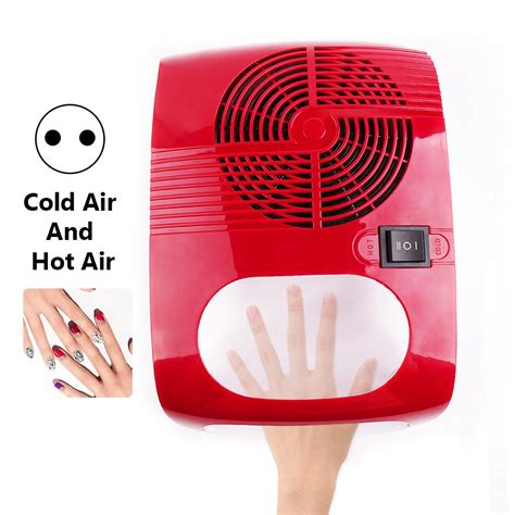 110w uv hot and cold air nail dryer blower manicure tool for drying nail polish and acrylic red