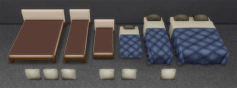 Crosshatch Delight Bed Set Separated Brazenlotus Place Sims 4 Beds