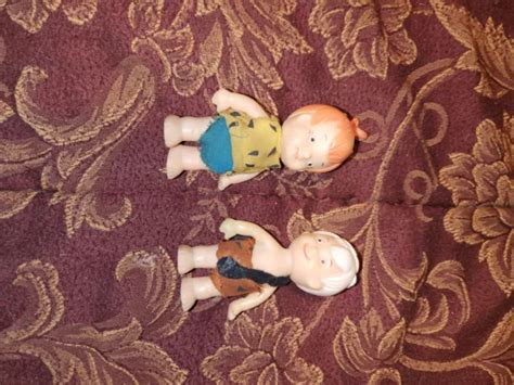 Flintstones 1970 R Dakin And Co Toy Figures Bamm Bamm And Pebbles Hanna