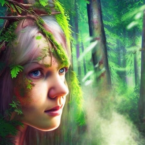 Finnish Wicca Satu Getting Lost In Forest Ai Generated Artwork