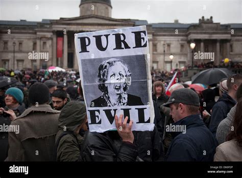 Hundreds Of People Gather For The Margaret Thatcher Death Party In