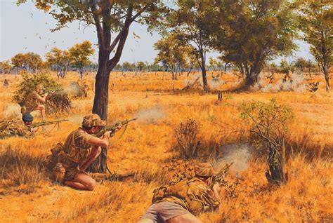 Rhodesian Riflemen During The Bush Wars