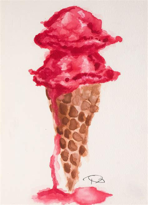 Melting Ice Cream Drawing