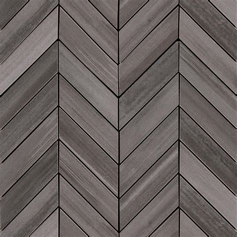 Watercolor Porcelain Tile Collection Graphite 12x15 Chevron Mosaic