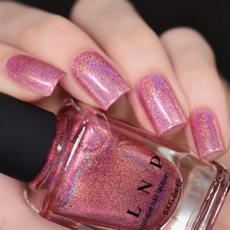 Kiss And Tell Flamingo Pink Ultra Holographic Nail Polish By Ilnp