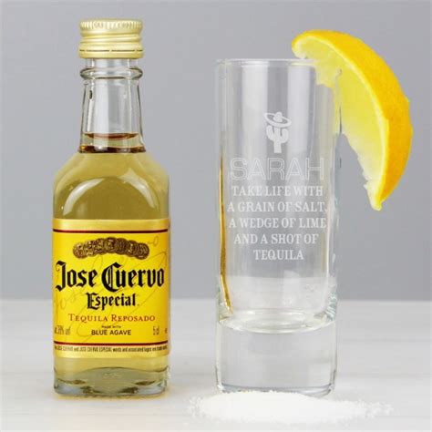 Personalised Tequila Shot Glass And Miniature Tequila Shot Glasses