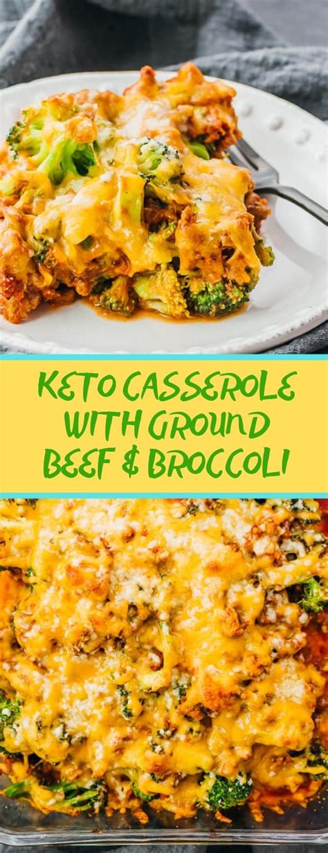 Serve with sesame seeds on top. Keto Casserole With Ground Beef & Broccoli | Ground beef ...