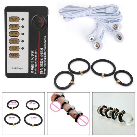 Electric Penis Rings Therapy Electro Stimulation Enlargement Extender Stretcher EBay