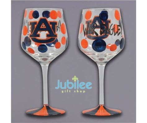 Hey Auburn Fans We Ve Got You Covered Show Your Spirit With This Cute Wine Glass And Check Out