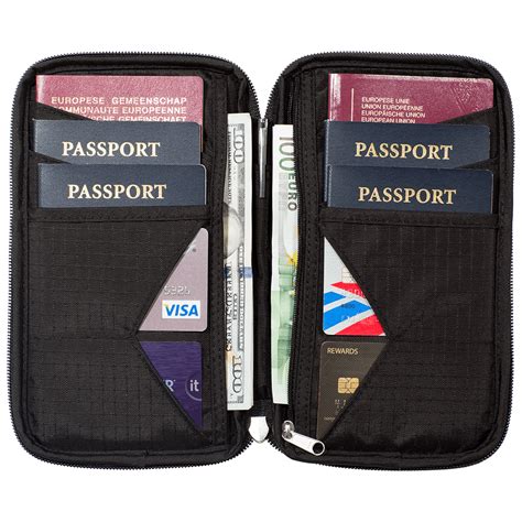 Rfid Blocking Multiple Passport Holder And Wallet Zero Grid