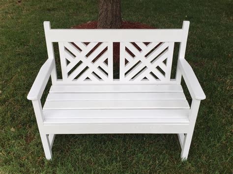 Ana White Woven Back Bench In White Diy Projects