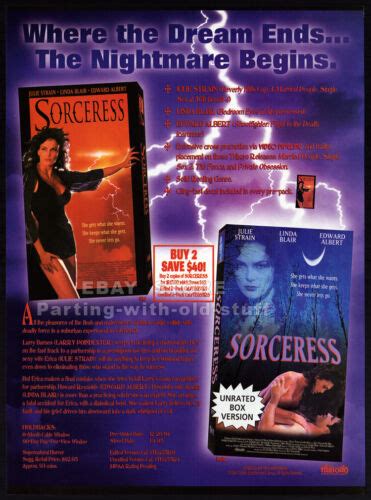 sorceress original 1994 trade print ad movie promo julie strain linda blair ebay