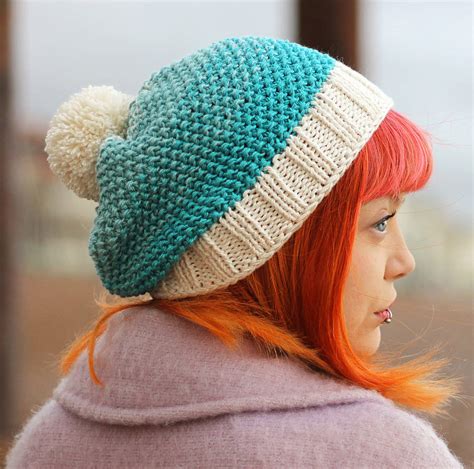 Hand Knitted Ombre Bamboo Wool Mix Hat By Juream Box 