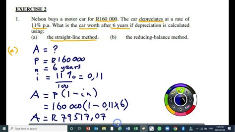 Grade 11 Financial Maths Part 2 Depreciation Youtube