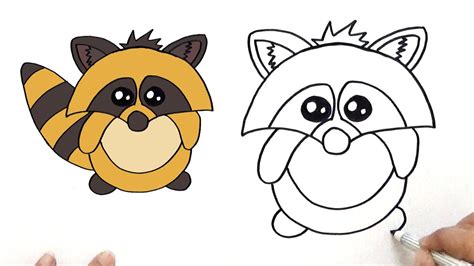 Simple Raccoon Drawing At Getdrawings Free Download