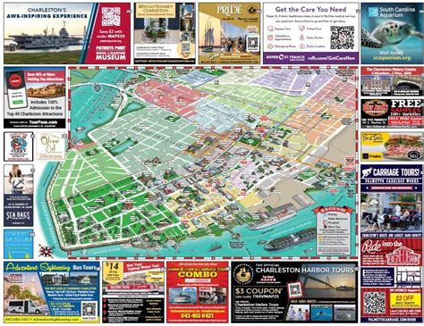 Downtown Charleston Sc Printable Map Things To Do In Charleston Sc