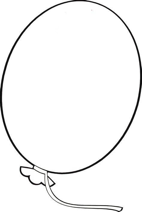 Balloon Coloring Template Coloring Pages