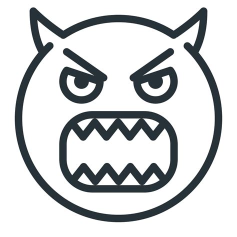 Angry Demon Devil Emoji Evil Hatred Icon Free Download