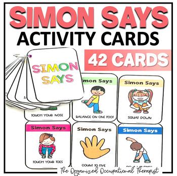 Simon Says Activity Cards Brain Break Game TPT