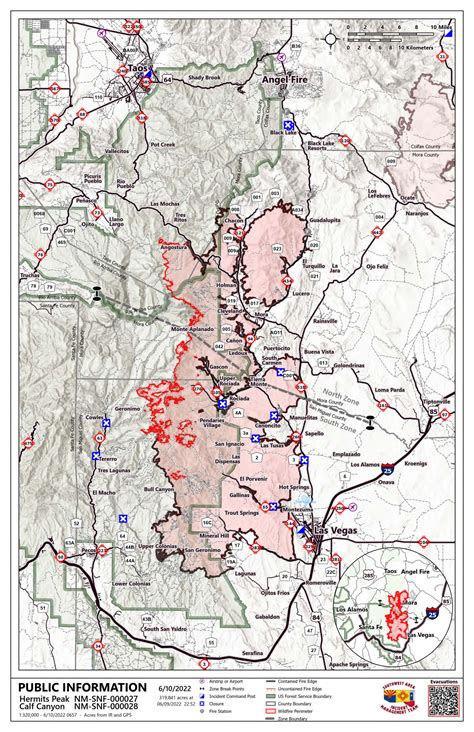 Hermits Peak And Calf Canyon Fire June 10 2022 Daily Updatenm Fire Info
