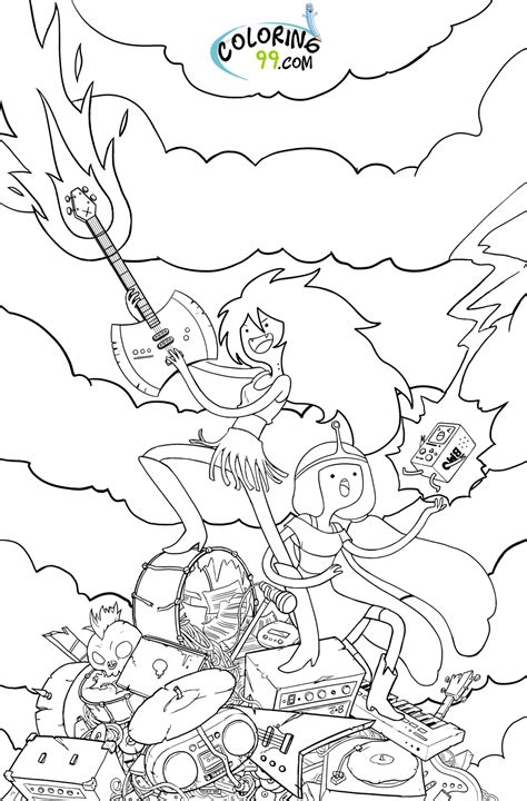 Adventure Time Coloring Pages Team Colors