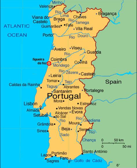 Portugal bietet eine große auswahl an landschaftlichen und kulturellen sehenswürdigkeiten. Porto Karte