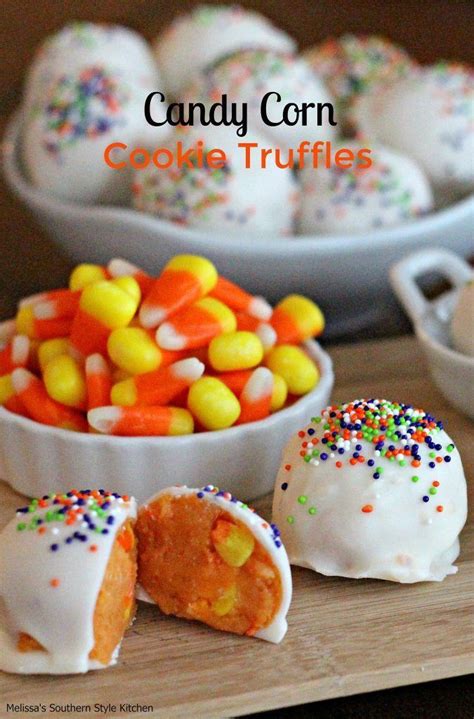 Candy Corn Cookie Truffles Candy Corn Cookies Candy Corn Recipe Favorite Dessert Recipes
