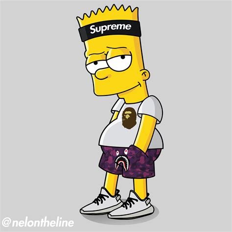 Supreme Bart Wallpapers Top Free Supreme Bart Backgrounds Wallpaperaccess
