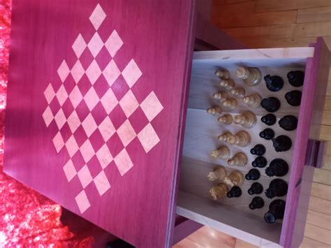 Purpleheart Desk Wchess Board Inlay Chess Forums
