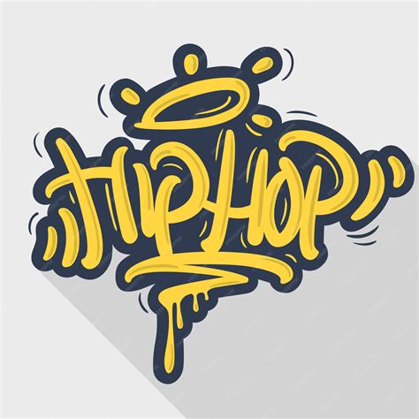 Hip hop tag graffiti style label lettering. | Vector Premium