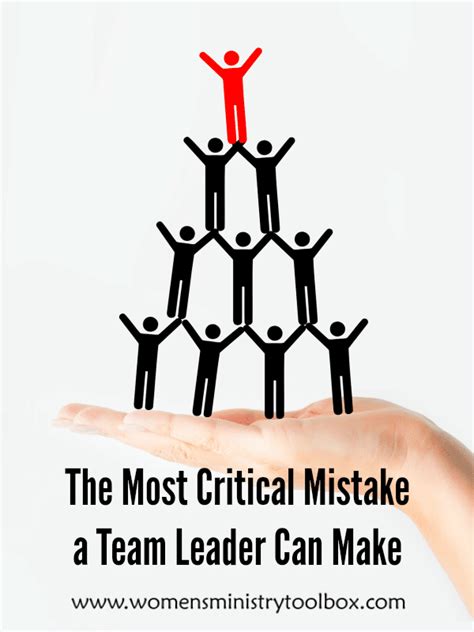 Whether you're looking to attend an event near you, want to study from home with your small group, or need to get equipped to follow god's call to lead, you'll find what you're looking for here. The Most Critical Mistake a Team Leader Can Make - Women's Ministry Toolbox