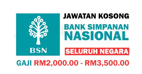 Bank simpanan nasional (bsn) memperlawa warganegara malaysia yang berumur 18 tahun ke atas untuk memohon jawatan kosong yang disediakan. JAWATAN KOSONG TERKINI DI BANK SIMPANAN NASIONAL BSN ...