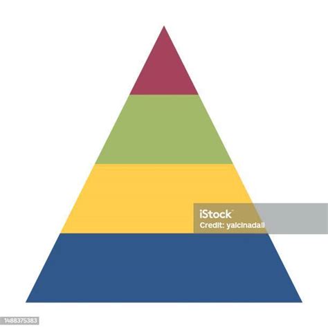 Bagan Piramida Berwarnawarni Dengan 4 Langkah Ilustrasi Infografis