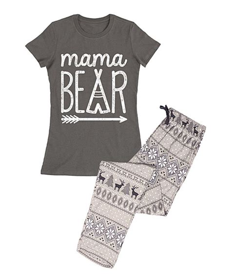 Look At This Charcoal Mama Bear Pajama Set Women On Zulily Today