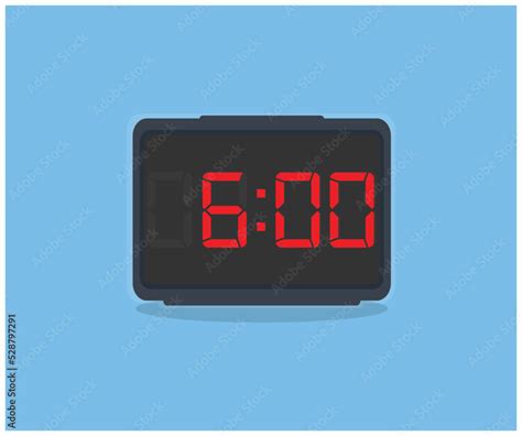 Digital Black Alarm Clock Displaying 600 Oclock Logo Design Digital