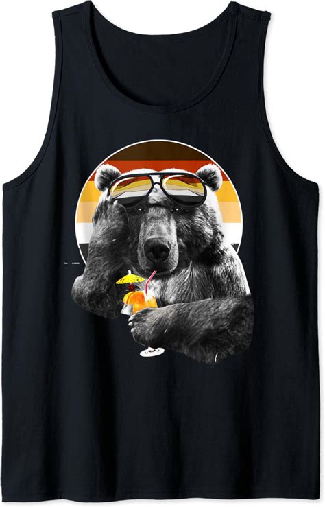 Amazon Com Funny LGBT Gay Bear Pride Tank Top Clothing Shoes Jewelry