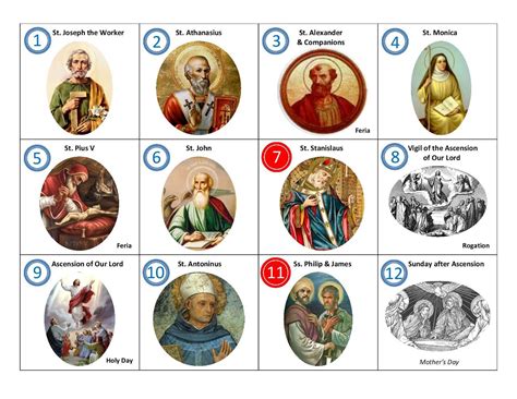 Printable List Of Catholic Saints