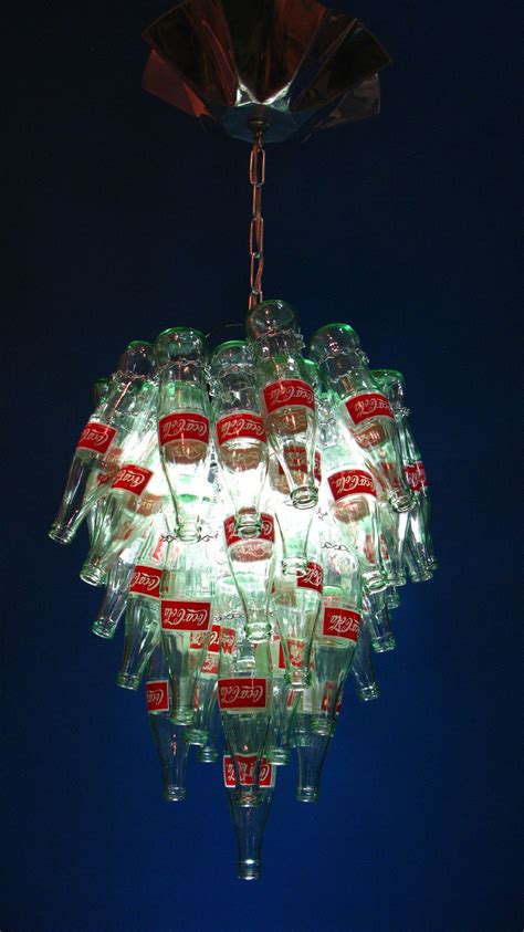 Pop Art Chandelier Detail View Glass Coke Bottles Coca