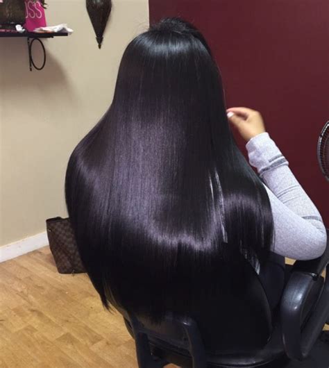 Brazilian Straight Dyed Jet Black And Silked To Perfection Long Silky