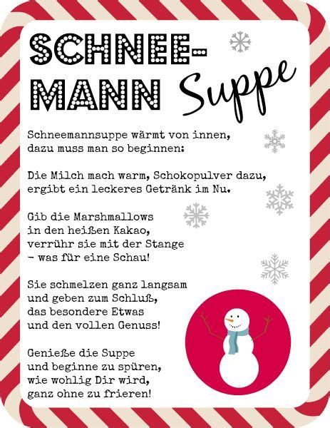 Die schneemannsuppe besteht aus einer. schneemannsuppe anleitung - Google-Suche | Schneemannsuppe, Geschenkideen weihnachten und Diy ...
