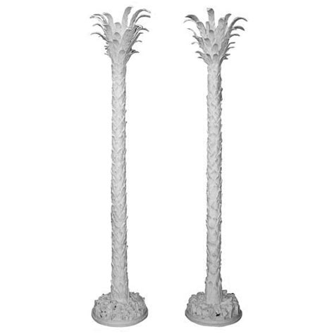 Pair Of Carved Pine Palm Trees Columns By Jansen And Serge Roche