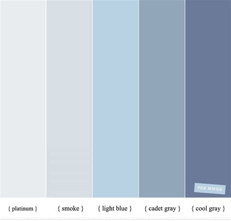 Shades Of Blue Grey Color Scheme Color Palette Color