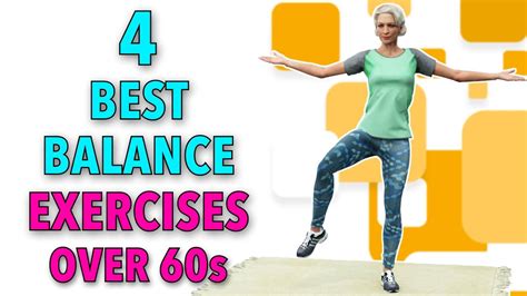 Top 4 Balance Exercises Seniors Workout At Home Youtube