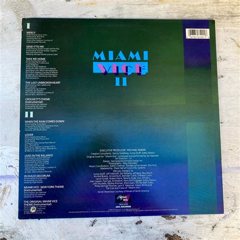 Rare Vintage Miami Vice Soundtrack Vinyl Record 1980s Etsy