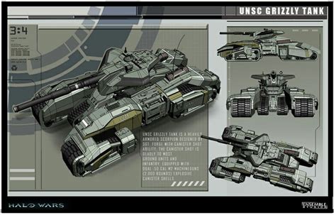 Halo Unsc Grizzly Tank Vehículos Blindados Vehículos Futuristas Vehículos Militares