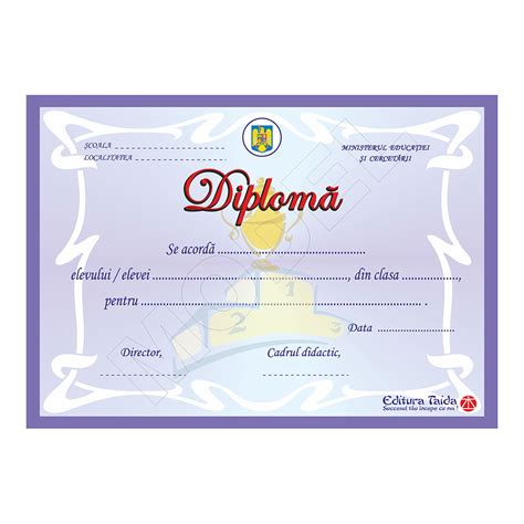 Diploma Scolara Model 5 130 Ron Editura Taida Iasi Librarie Virtuala