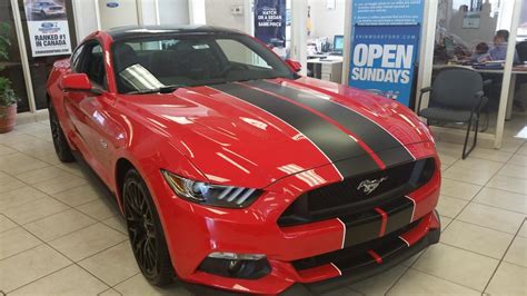 Race Red Glossy Black Roof Stripes 2015 S550 Mustang Forum Gt
