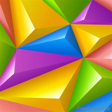 3d Colors Polygon Shape Background Vector 01 Free Download