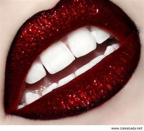 Glitter Red Lips Glitter Lips Lipstick Lip Art